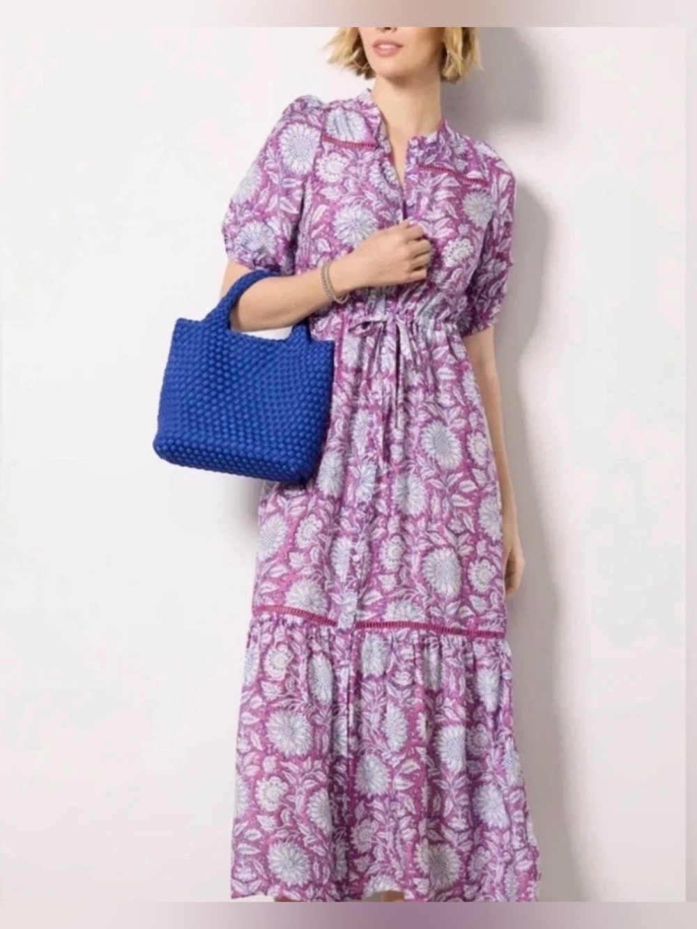 Emerson Fry Love Tomas Lucy Purple Maxi Tuckernuck Floral Boho Cottage size S